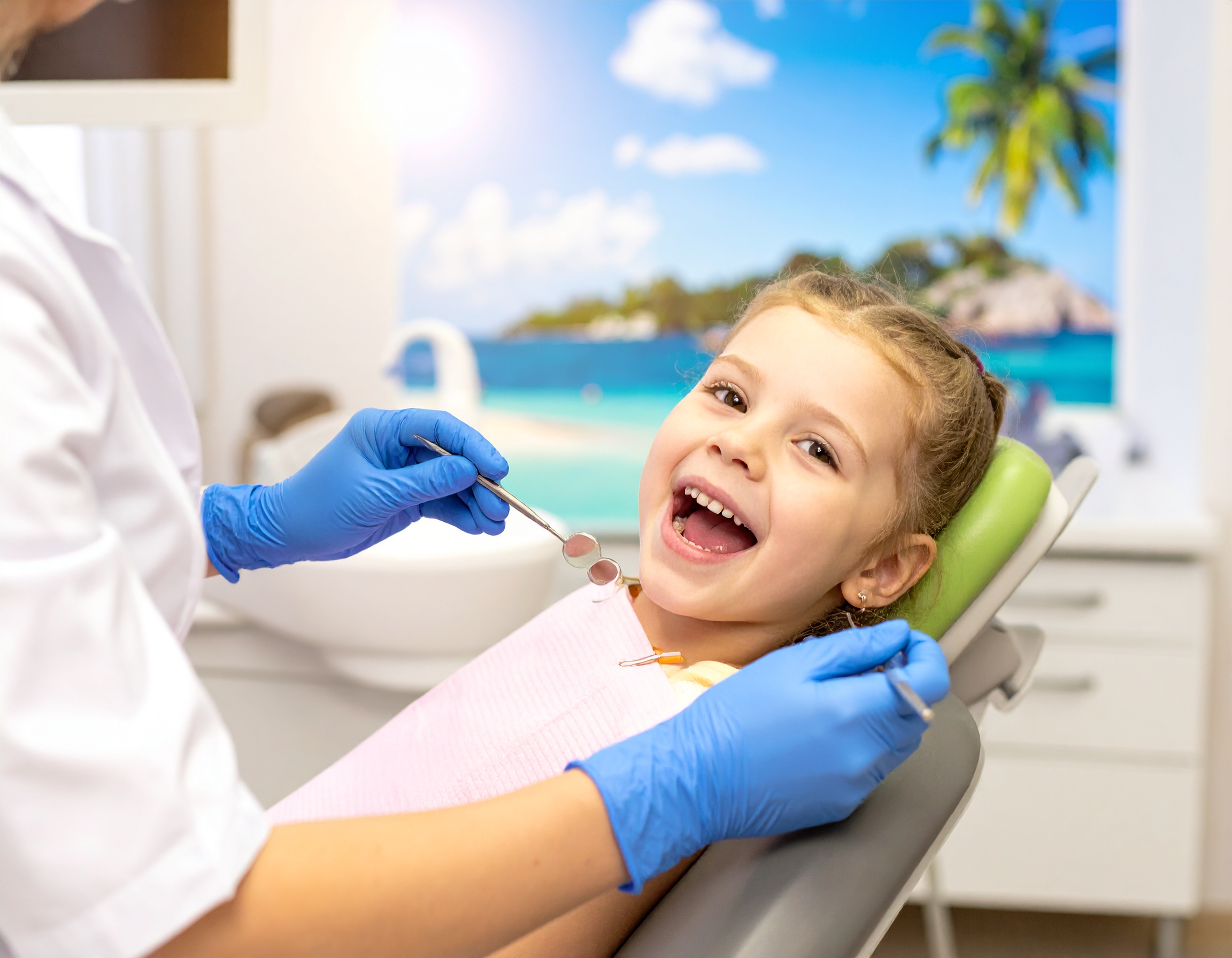Child receiving gentle special needs dental care in a calming Weatherford, TX dental office